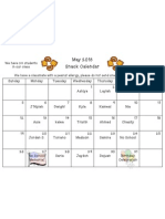 May Snack Calendar