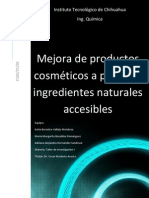 Mejora de Productos Cosmeticos a Partir de Ingredientes Naturales Accesibles