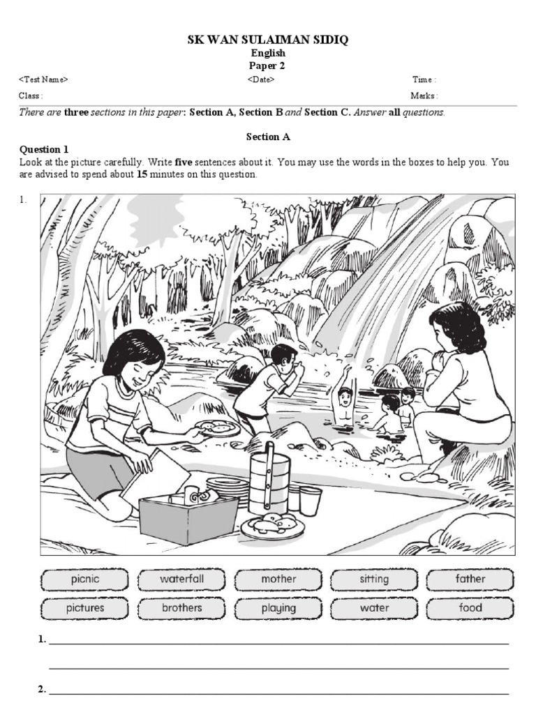 English Exam Paper Structure Guide | PDF