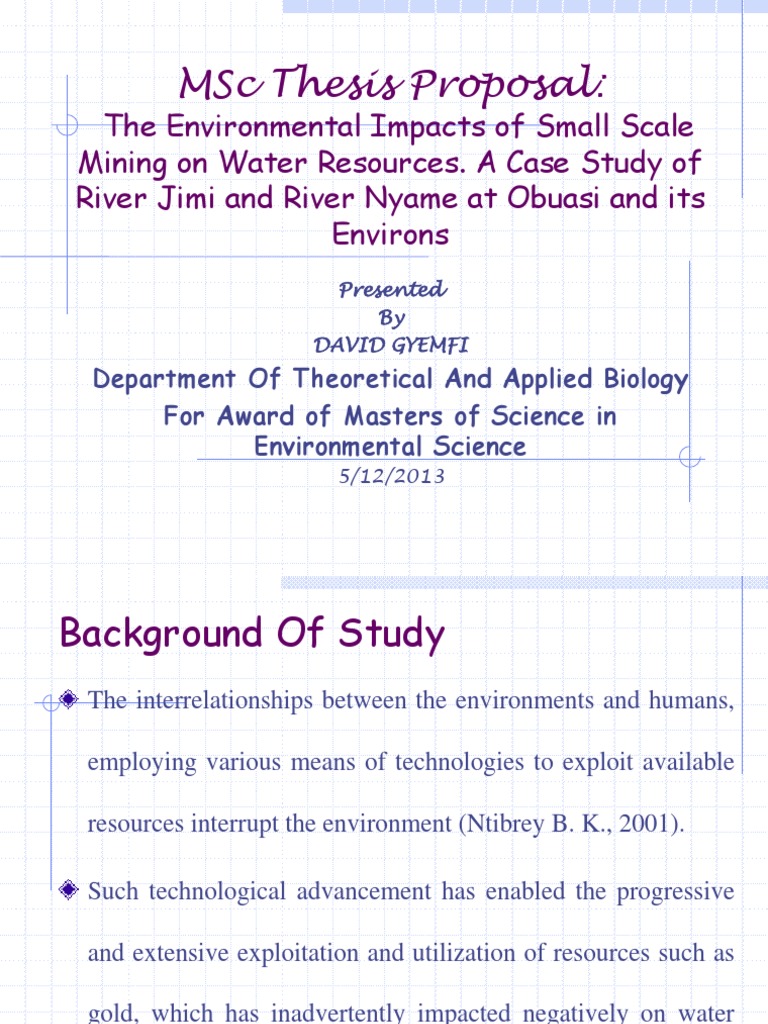 Research proposal on environmental issues in the philippines picture