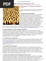 10 Estratégias de Manipulação Midiática