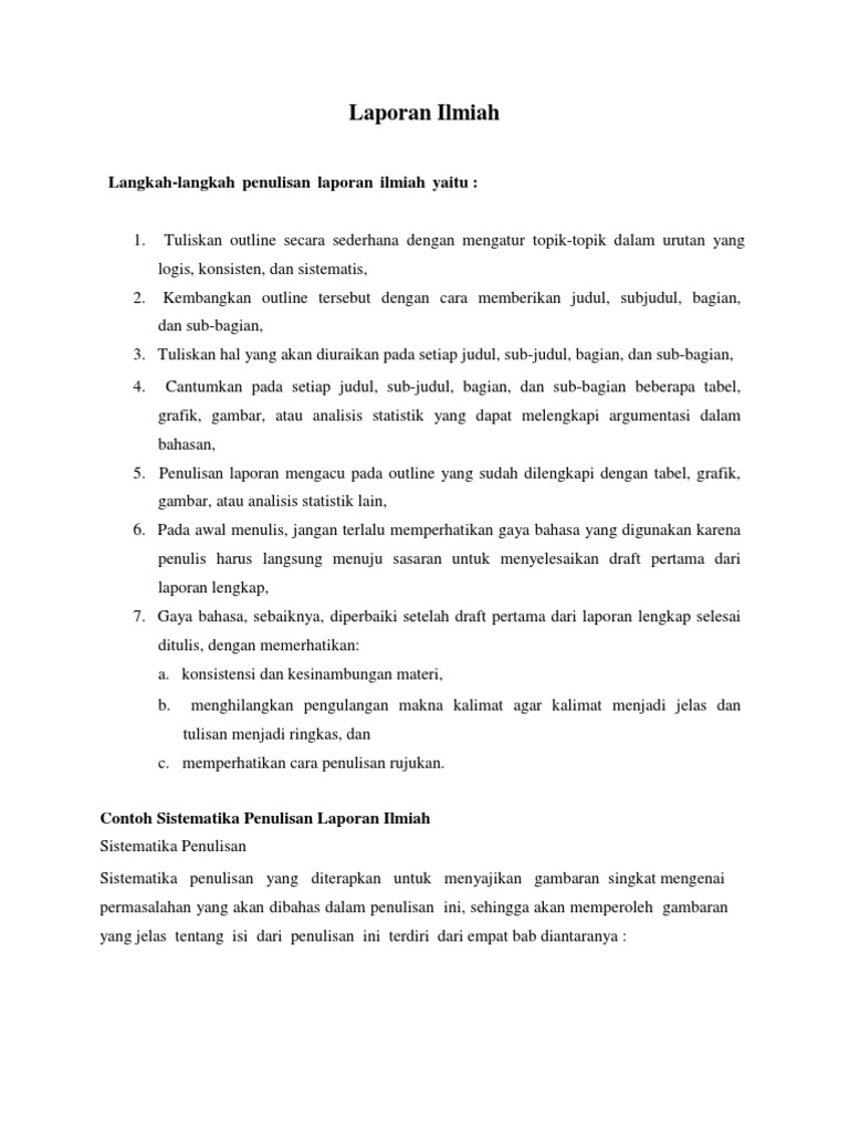 Laporan Ilmiah