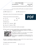 Ficha de Avaliação 7.º C Outubro