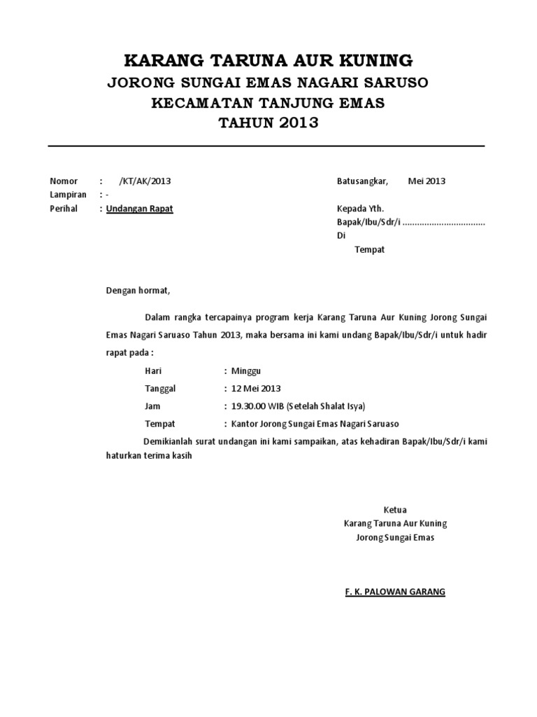 4000 Koleksi Contoh Surat Undangan Rapat Himpunan Mahasiswa Gratis Terbaru