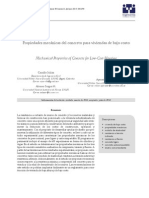 Propiedades Mecánicas Del Concreto para Viviendas de Bajo Costo PDF