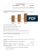 Ficha de Avaliação Do 8.º Ano de Março