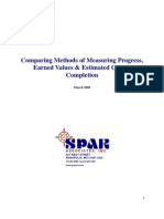 Comparing Methods of Measuring Progress, Earned Values & Estimates at Completion PDF