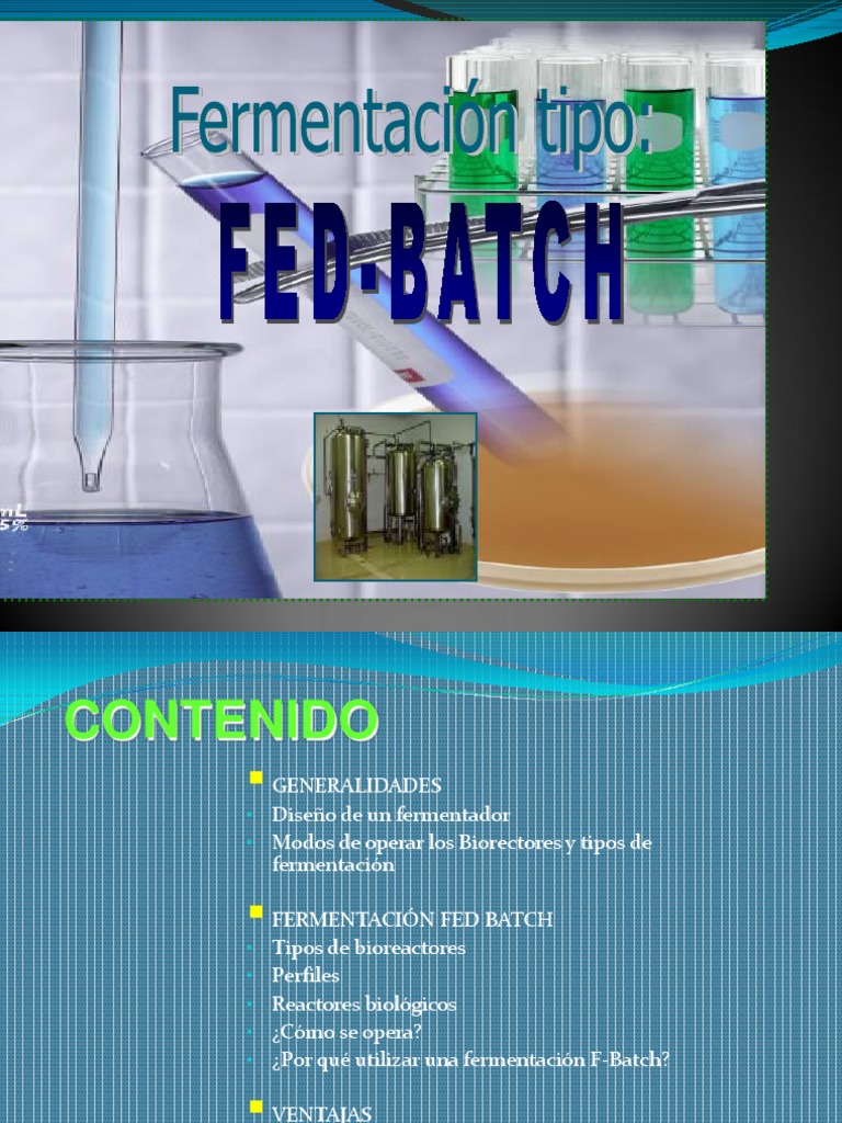 Exposición FED-BATCH 2006 FINAL | PDF | Química | Biología