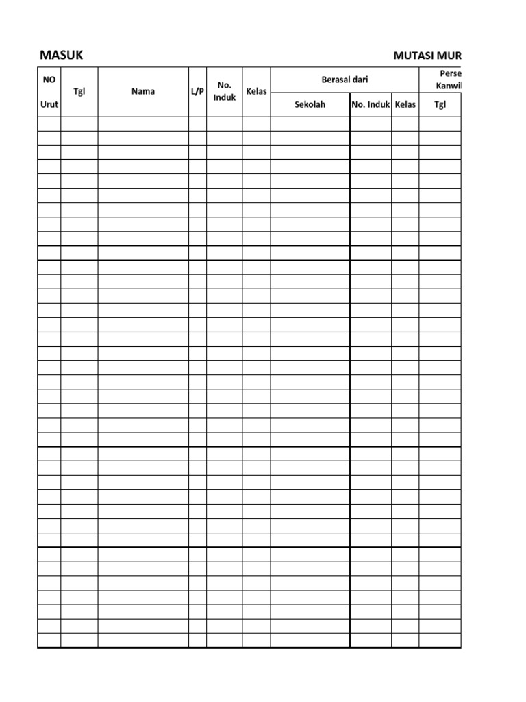 Contoh Buku Agenda Surat Masuk Dan Keluar Sekolah Doc