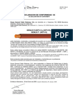 H07V-U GENLIS-R 750V (Rigido) Declaracion Conformidad PDF