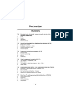 Forensic Medicine Postmortem Questions