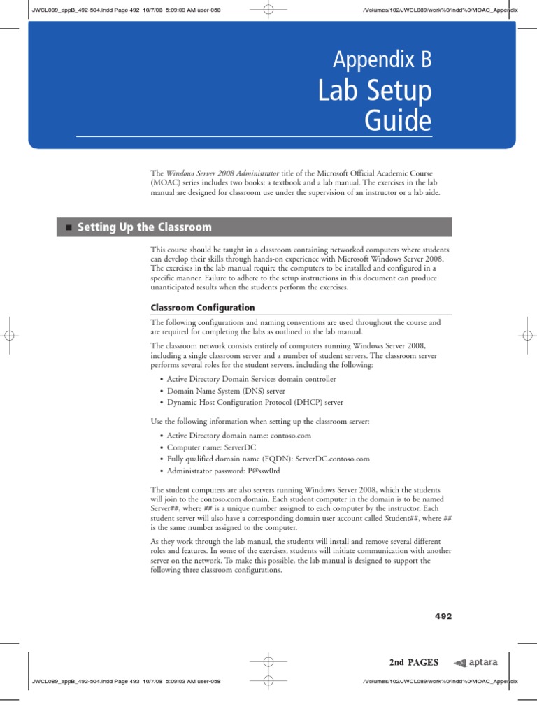 Microsoft Windows 2008 Server Labsetup Guide | PDF | Group Policy ...