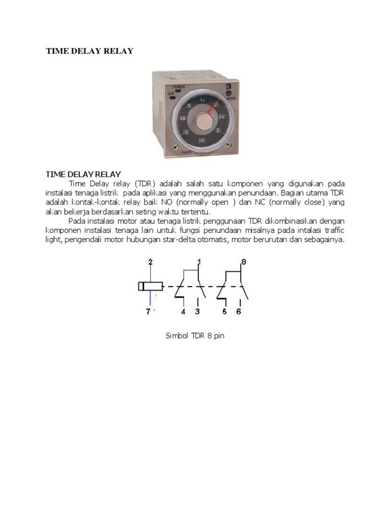 Time Delay Relay | PDF