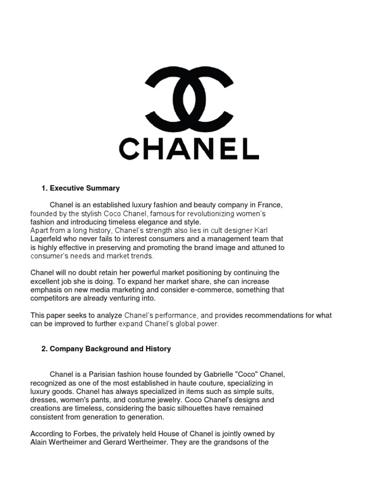 Chanel case study pdf picture