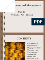 Tax Planning and Management: Unit - IV Wealth Tax-Part-1 (Basics)