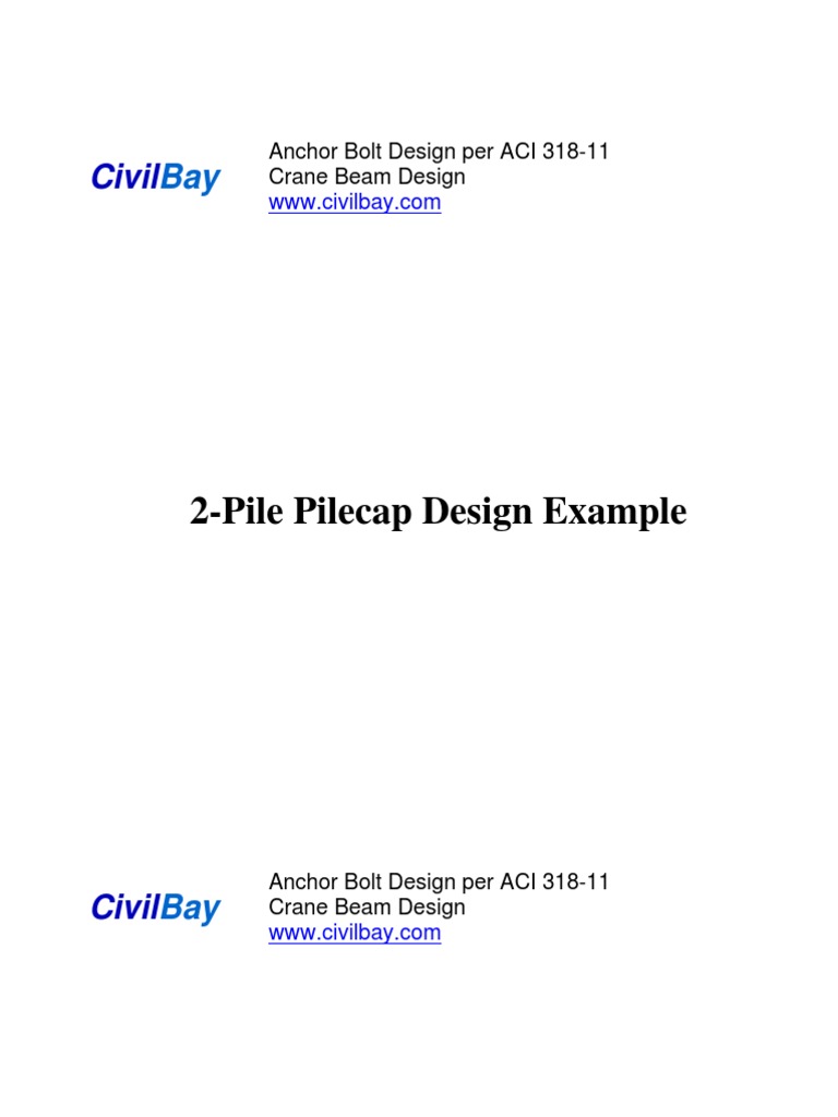Pile Cap Design Example Pdf Pile Cap Design | Deep Foundation