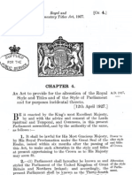 Royal and Parliamentary Titles Act 1927