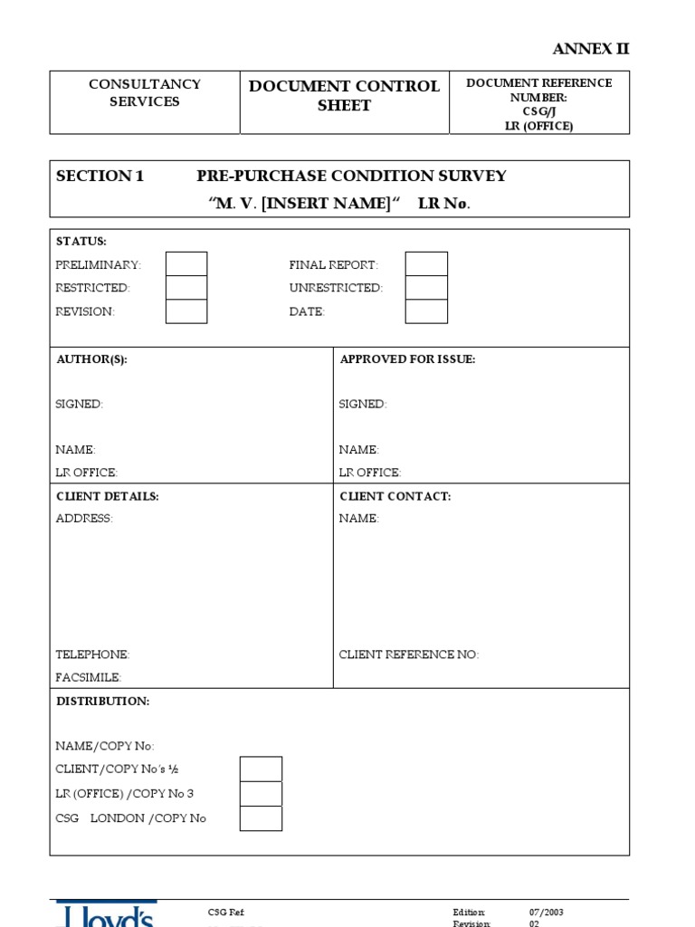 Vessel Pre-Purchase Condition Survey | PDF | Ships | Watercraft