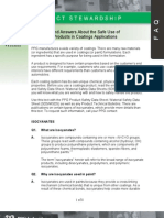 Questions and Answers About The Safe Use of Isocyanate Products in Coatings Applications