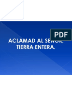 Aclamad al Señor tierra entera