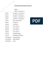 Tentatif Program Kejohanan Olahraga Tahunan 2013