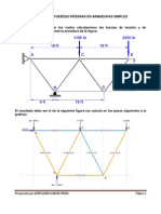 Analisis de Fuerzas Internas en Armaduras Simples