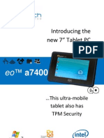 eo™ a7400 Windows Tablet PC datasheet