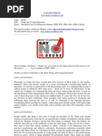 Download English Speech Drugs and Young Generation by Fasto Sepsatya SN141128545 doc pdf