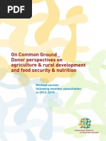 Download On Common Ground Donor Perspectives on Agriculture  Rural Development and Food Security  Nutrition by Global Donor Platform for Rural Development SN141131838 doc pdf