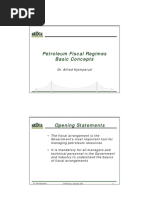 Petroleum Fiscal Regimes BASIC CONCEPTS