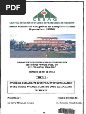 Etude Projet Ferme Avicole Moderne  PDF  Distribution (Affaires 