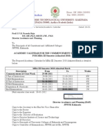 JNTUK - DAP - Proposed Academic Calendar - MBA III Sem & IV Sem 29-03-2011-2