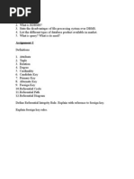 DBMS Assignment