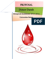 Proposal Donor Darah: Himaprodi Kedokteran 2013-2014 Universitas Batam