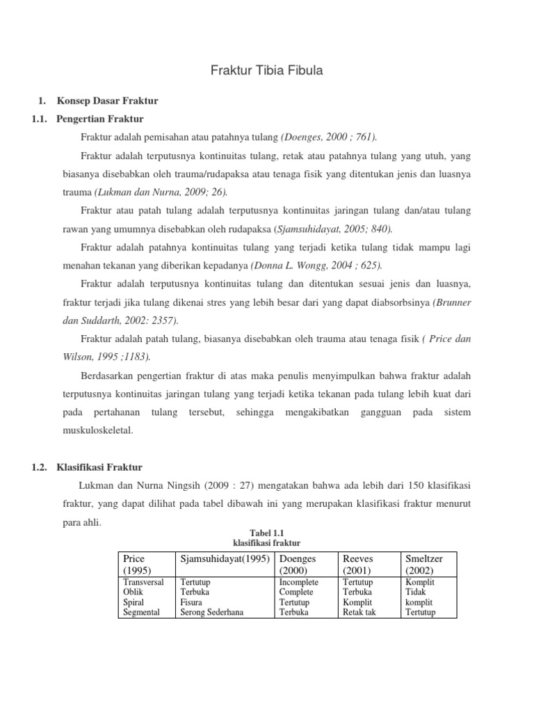 Fraktur Tibia Fibula | PDF