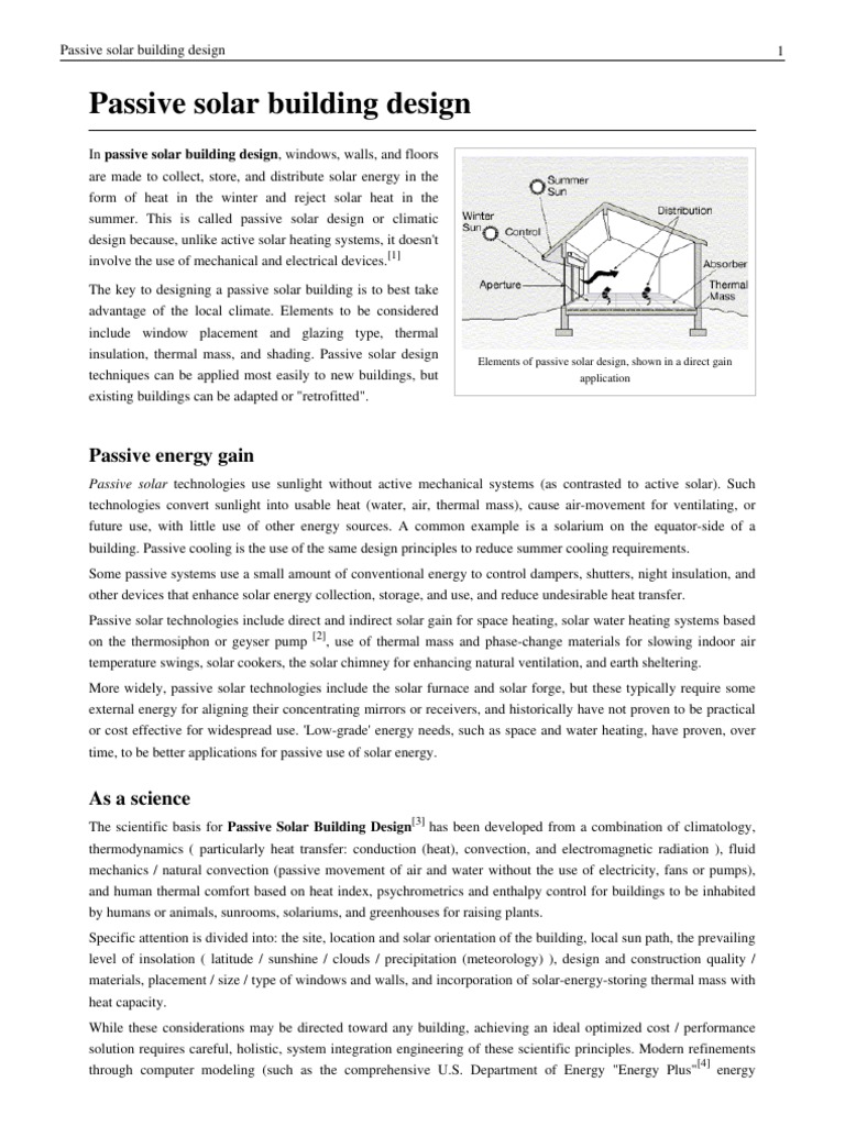 Passive Solar Building Design Overview | PDF | Solar Energy | Window