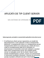 Aplicatii de Tip Client-Server