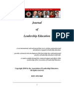 Journal of Leadership Education: All Rights Reserved