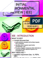 Initial Environmental Review (Iee) : DR Zahiruddin Khan Iese-Nust