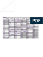 Schedule of Classes for Semester 2