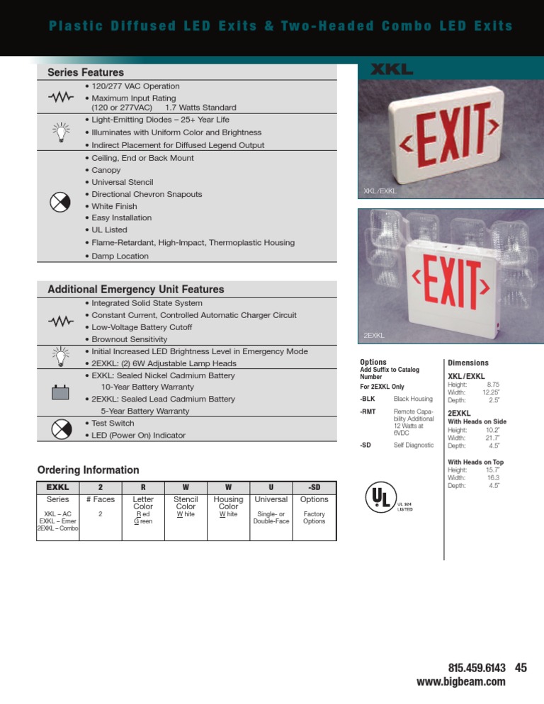 LED Emergency Exit Light Features | PDF | Science & Mathematics | Computers
