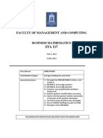 STA 117 Final Exam Term 1, 2012