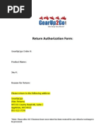 Download GearUp2Go Return Authorization Form by GearUp2Go SN141178760 doc pdf