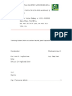 Tehnici de Excavare Si Sustinere-proiect practic