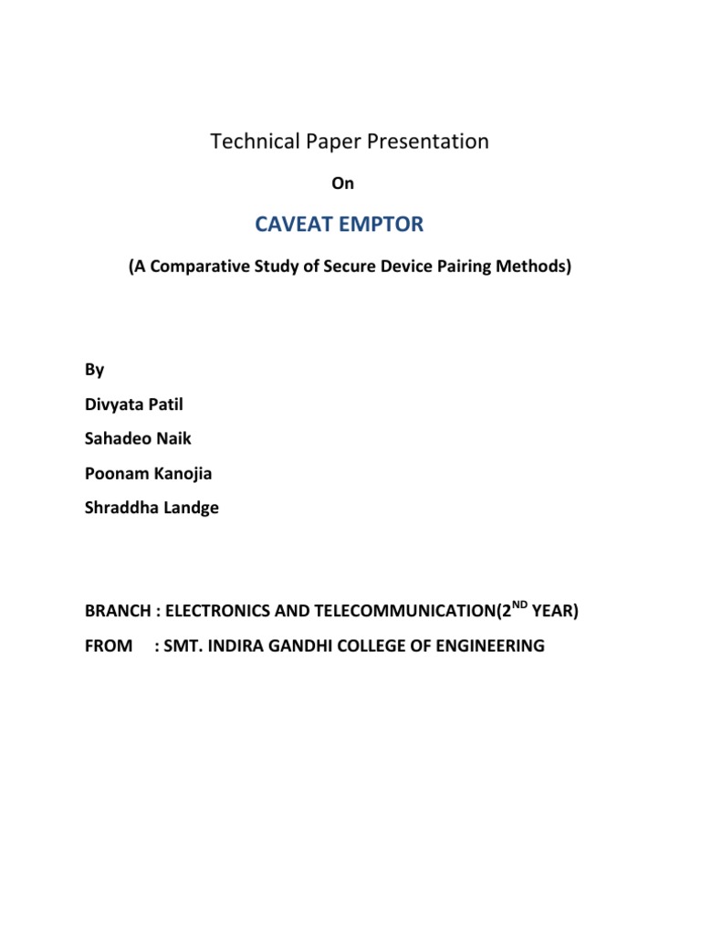 Secure Device Pairing Study | PDF