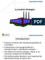 Facility Capacity and Location