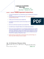 Calculus of Multi Variable - MTH301 Fall 2006 Assignment 08