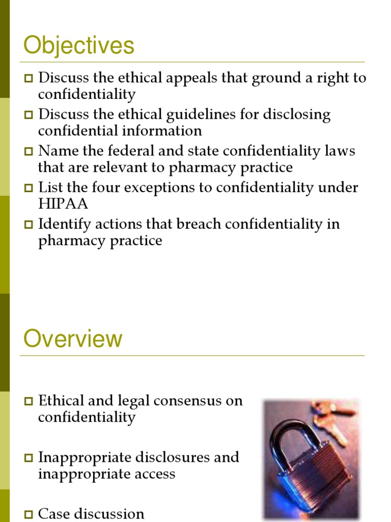 Confidentiality in Pharmacy Practice PDF Confidentiality Health