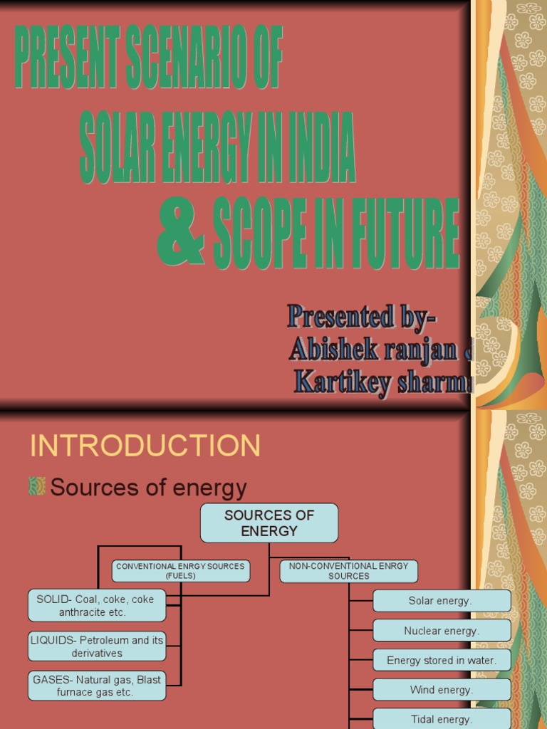 Future of Solar Energy in India | PDF | Solar Power | Energy Development