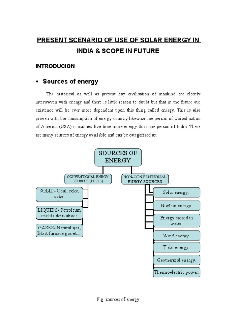 Future Scope of Solar Energy in India | PDF | Technology & Engineering